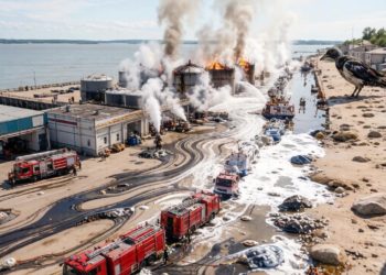 Пожар на морском терминале в Туапсе полностью ликвидирован — Оперштаб