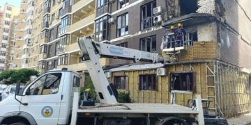 В Краснодаре установят ущерб после ночной атаки беспилотников
