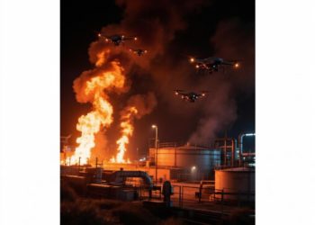 На нефтебазе в станице Полтавской произошло возгорание после атаки БПЛА