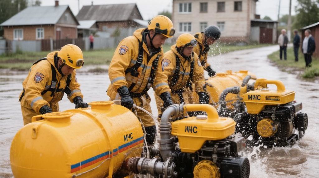 В трех муниципалитетах Кубани откачивают воду с подтопленных территорий