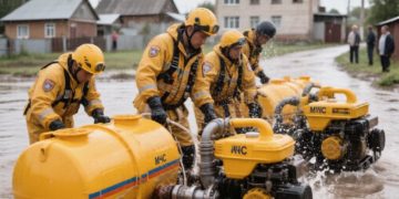 В трех муниципалитетах Кубани откачивают воду с подтопленных территорий