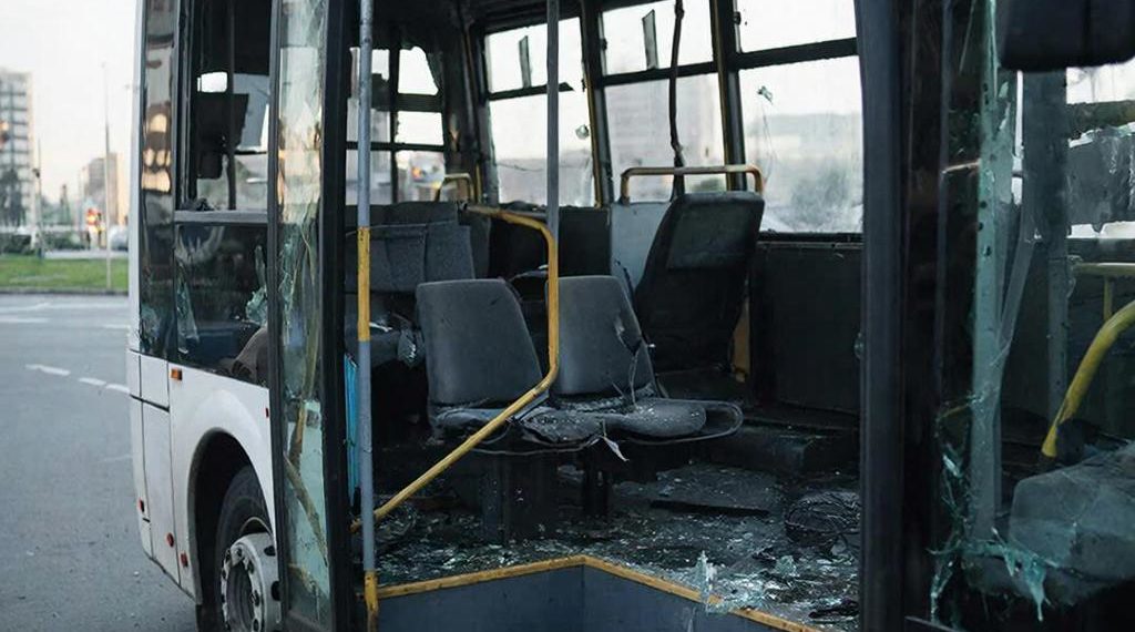 В Сочи взрывной волной выбило стекла автобуса с 15 пассажирами и водителем