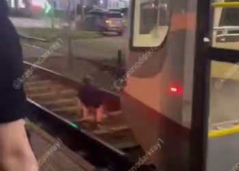 В Краснодаре двое подростков катались на крыше трамвая