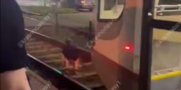 В Краснодаре двое подростков катались на крыше трамвая