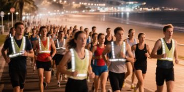Почти 400 спортсменов превратили вечерний Сочи в большую беговую трассу