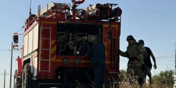 В Анапе тушат последний очаг пожара на плавнях