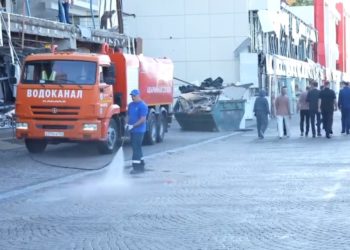 На Приморской набережной в Сочи ликвидируют последствия атаки ВСУ