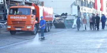 На Приморской набережной в Сочи ликвидируют последствия атаки ВСУ