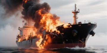 Сочи затянуло дымом из‑за пожара на танкере